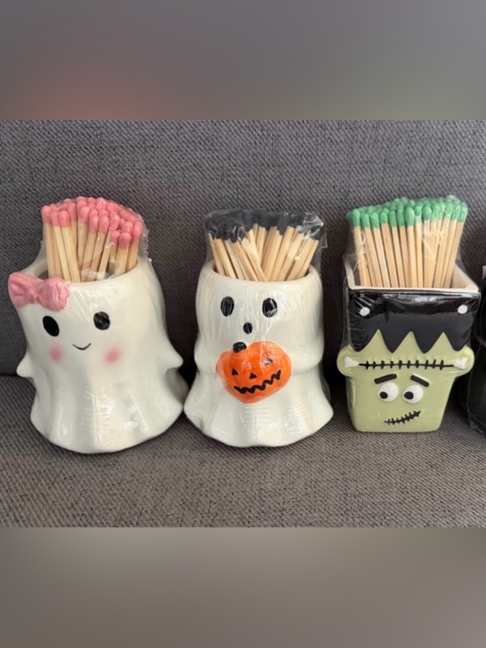 Halloween Matchstick holders Aldi bundle of 3